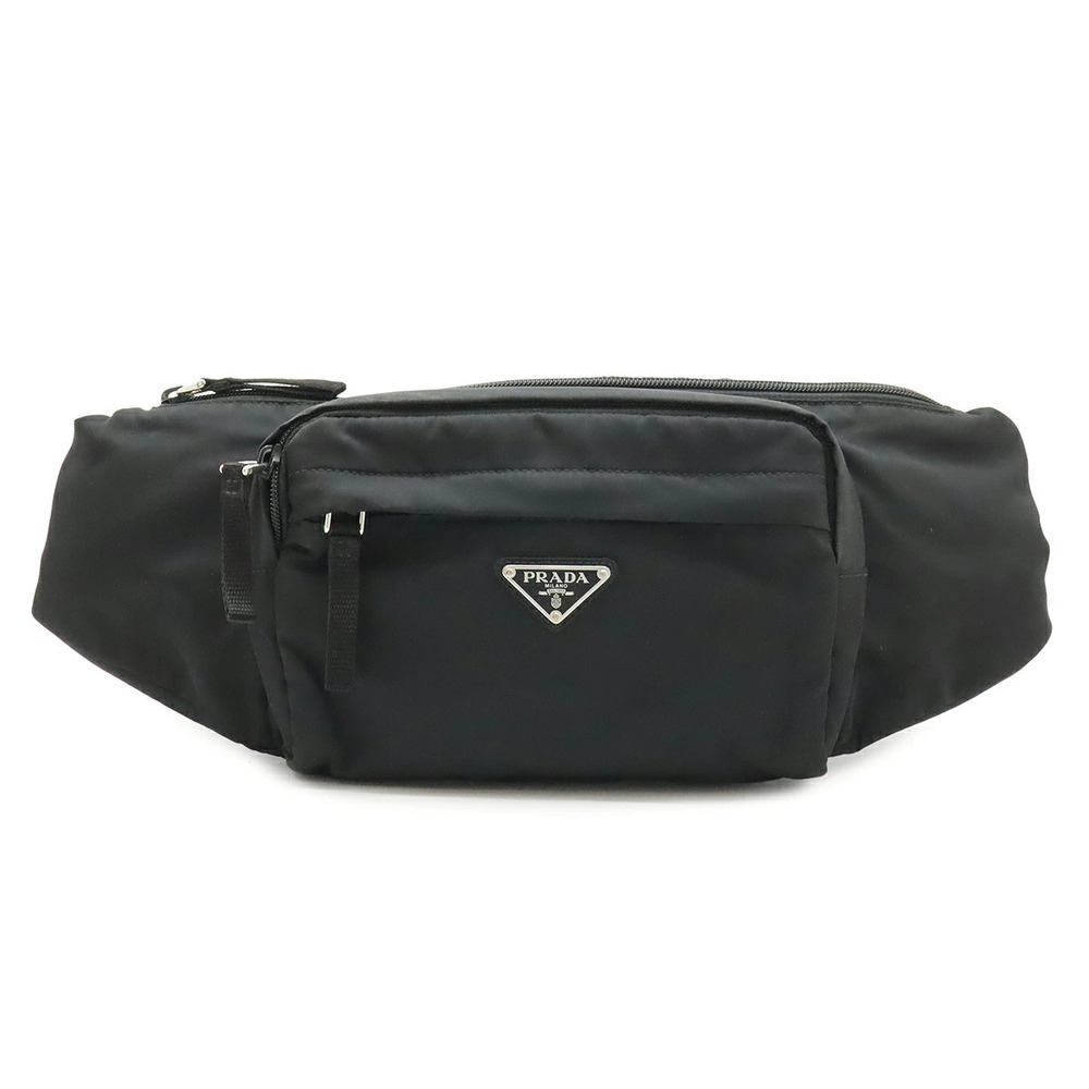 Prada Waist Bag Pouch Clutch Body Hip NERO Black
